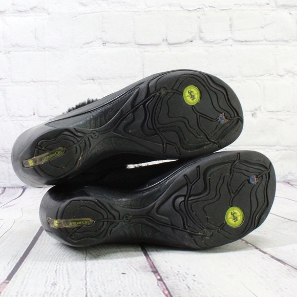 J-41 Adventure Crew Black Suede Faux Fur Lined Heeled Clog Shoe Size 8 M - Picture 9 of 9